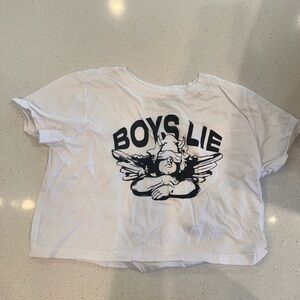 Boys Lie White and Black Graphic Tee